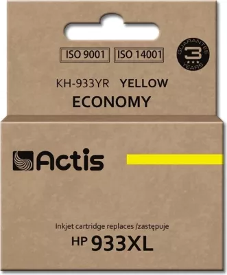Ngjyrë printeri Actis KH-933YR për printerë HP 933XL, e verdhë 
