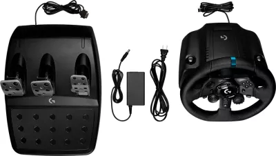 Timon garash Logitech G923 me pedale, USB, për PC/PS, i zi