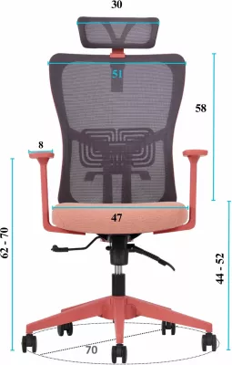 Set karrigash zyre (2 copë), Skye Decor, mbështetje mesit 126, ngjyrë salmon