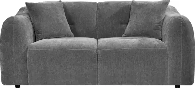 Divan dy vendësh JUNOA, material gri, 172x89x74cm