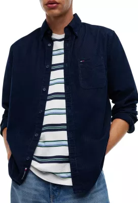 Këmishë me mëngë të gjata për meshkuj Tommy Hilfiger Jeans DM0DM23517, blu e errët [Madhësia: XXL]