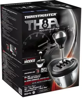 Shifter Thrustmaster AddOn TH8A, me kabllo, për PC/Konzolë, zi/metalike
