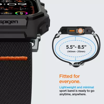 Mbështjellës Spigen Lite Fit Pro me rrip për Apple Watch Ultra 1/2 (49mm), Matte Black