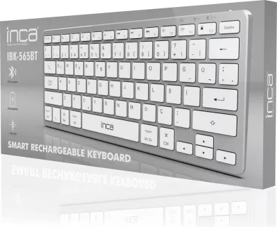 Tastierë Inca IBK-565BT, Bluetooth 5.0, 150 orë bateri, silver