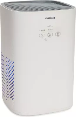 Pastrues ajri AIWA PA-100, HEPA H13 + jonizues, CADR 140 m³/h, për dhomë 16.8 m², 30 W, i bardhë