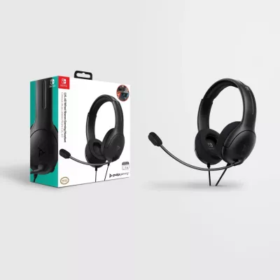 Kufje gaming PDP LVL40, me kabllo, stereo, mikrofon me flip-to-mute, për Nintendo Switch, të zeza
