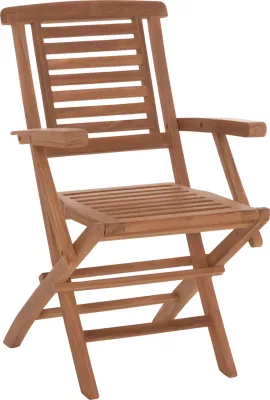 Karrige palosëse për ngrënie jashtë, dru tik, CRANDER FH6377, set prej 2 copë, 53x63x90cm