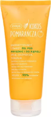 Xhel për dush dhe banjë Ziaja Coconut Orange Energizing and Fresh për femra, 200ml
