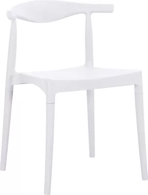 Karrige për jashtë ALOR FH6624.01, polipropilen e bardhë, set prej 4 copë, 47x55x74.5cm
