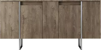 Set mobiljesh për dhomë dite, ngjyrë arre dhe argjendi, Hanah Home Luxe