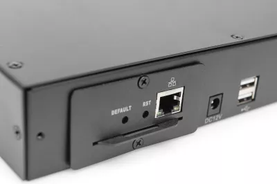 KVM Switch Digitus 16-Port, Cat.5, për konsolë modulare, zi