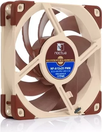 Ventilator për Kasë Noctua NF A12x25 5V PWM, 12 cm, Bezhë dhe Kuq
