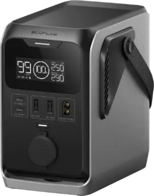 stacion energjie portativ EcoFlow Trail 300 DC 288Wh/300W LiFePO₄, 2x USB-C 140W, gri e errët