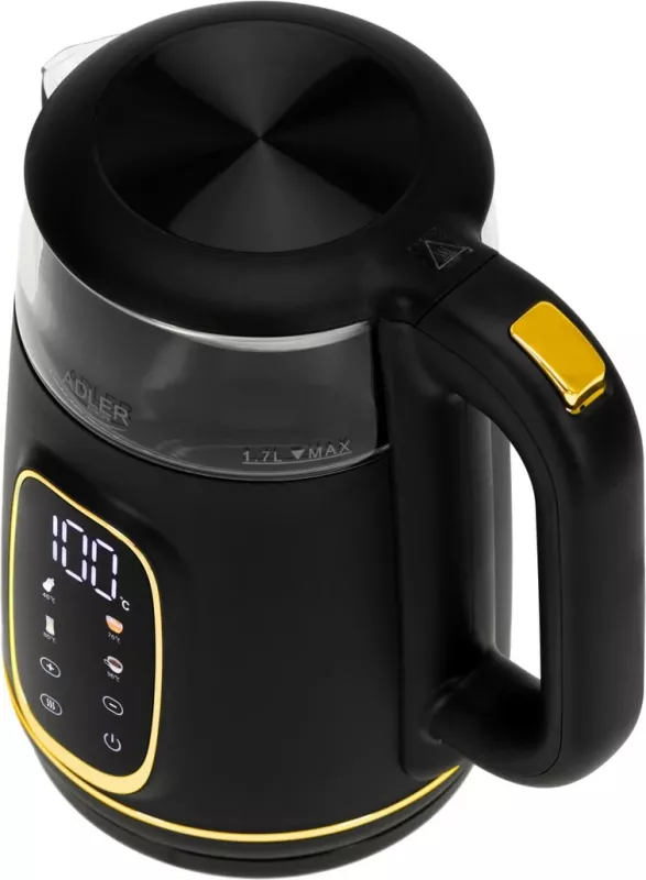 Ibrik elektrik Adler AD 1305bg, 1.7L, LED, Touch, i zi-ari