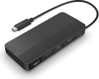 Dok stacion Lenovo USB-C Dual Display Travel Dock, 4K, 2x USB-C, HDMI, DisplayPort, Ethernet, Eclipse Black