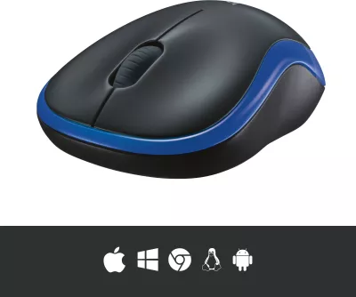 Maus wireless Logitech M185, 1000 DPI, i zi, blu