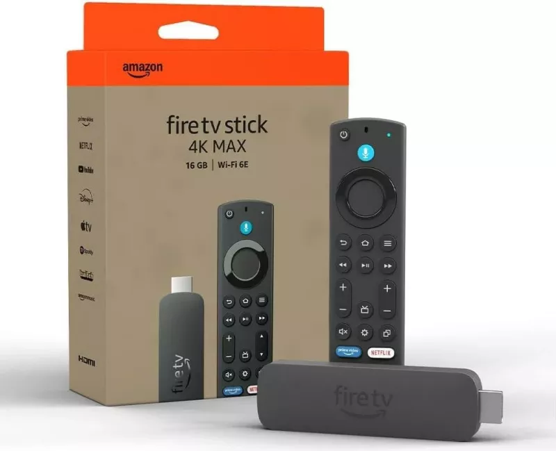 Stick streaming Amazon Fire TV Stick 4K Max 16GB me telekomandë zanore, e zezë