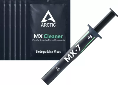 Pastë termike ARCTIC MX-7, 4 g + MX Cleaner, gri