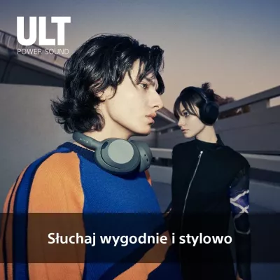 Kufje Sony ULT Wear, me anulim zhurme aktive, gri