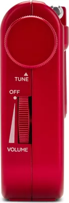 Radio xhepi Aiwa RS-55/RD FM/AM, dalje 3.5mm, 2x AA, set me kufje + qese mbrojtëse, kuqe