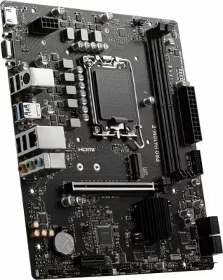 Pllakë amë MSI PRO H610M-E Micro ATX, 2 slote RAM, SATA 3 x4, HDMI/VGA, LAN Gigabit, 2x kabllo SATA