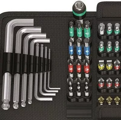 Set veglash Wera KK 100, 52 copë, kuti tekstili