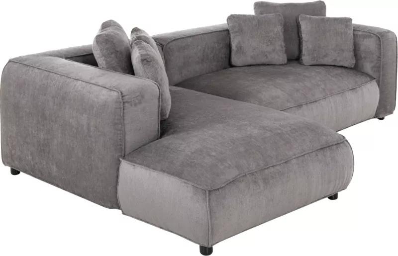 Divan qoshe i majtë, 3-vendësh, GRACE, FH3280.03L, ngjyrë gri, 252x105-160x70-90H cm