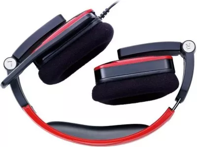 Kufje gaming Thermaltake TteSPORTS SHOCK Royal Red, 3.5mm, me mikrofon, e zezë/kuqe