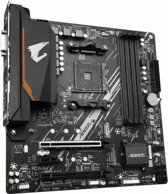 Pllakë amë GIGABYTE B550M AORUS ELITE, AMD B550, AM4, mATX, DDR4 128GB, 2x M.2, 4x SATA3, HDMI, USB 3.2 Gen1