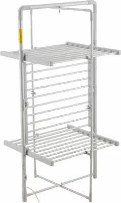 Stendë elektrike tharëse rrobash ADLER AD7829 300W, e palosshme, IP22, argjend/bardhë