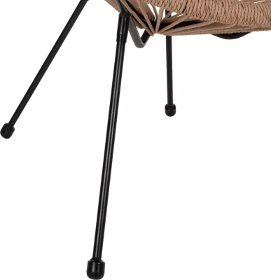 Karrige ACAPULCO lloj foleje, metal i zi & rattan natyral, FH5871.01, 70x73x79Hcm