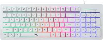 Tastierë me maus Baracuda Orca BGC-011, RGB, full-size, bardhë