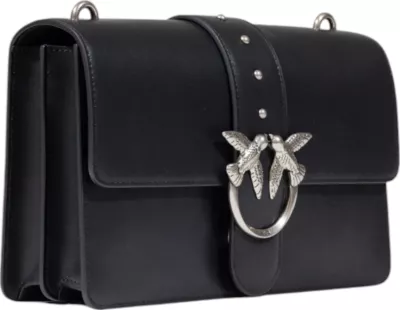 Çantë krahu Pinko Love One Classic ST. CL Vitello 105857, e zezë/argjend