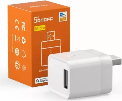 Adapter smart USB SONOFF ZBMicro, Zigbee 3.0, 36W max, USB Type-A, i bardhë
