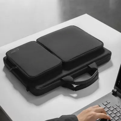 Çantë për laptop Tech-Protect Defender, 17", e zezë