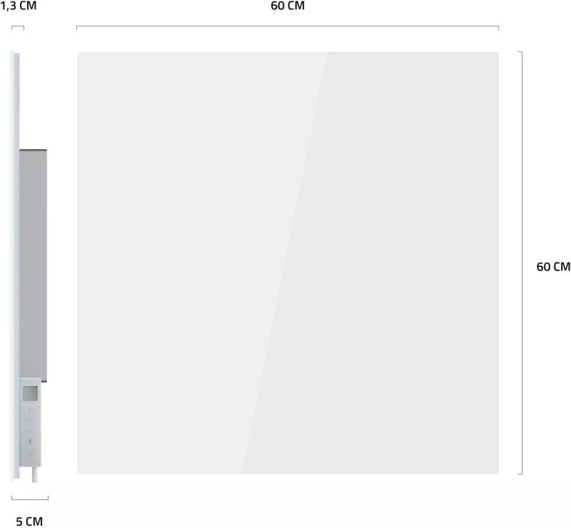 Panel ngrohës Hombli smartes Infrarot Glas 2024 400W, bardhë