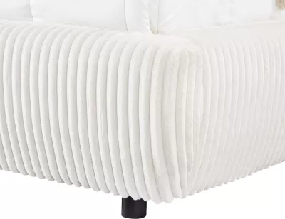 Krevat dopio me hapësirë për depo, material leshi sintetik, bezhë, KALLY FH729.03, dyshek 160x200cm