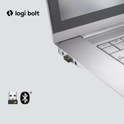 Maus ergonomik Logitech Lift për biznes, dizajn vertikal, optik, RF Wireless + Bluetooth, 4000 DPI, grafit