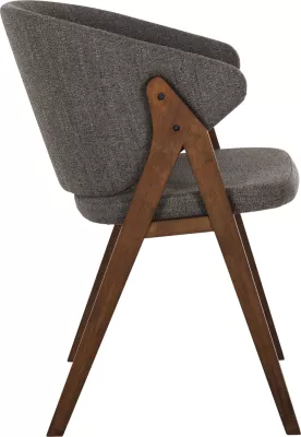 Karrige për ngrënie HANA FH9746.02 dru gome ngjyrë arre-stof ngjyrë gri 55x60x84H cm., set prej 2 copë