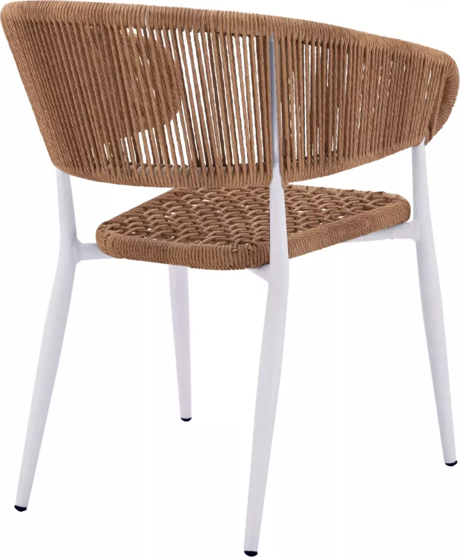 Karrige e bardhë alumini EULO me ratan sintetik bezhë FH5783.02 56x60x78H cm