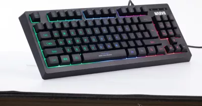 Tastierë gaming Marvo K607, RGB, me kabllo, 87 taste, e zezë