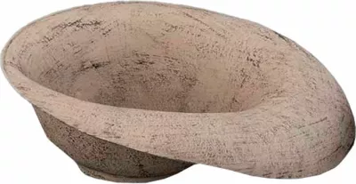 Enë dekorative EARTH BOWL, alumin, ngjyrë kafe e çelët dhe e errët, 32x32x11cm