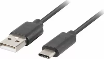 Kabllo USB Lanberg CA-USBO-10CU-0005-BK USB-A në USB-C 0.5 m, e zezë