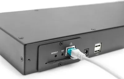 KVM Switch Digitus 16-Port, Cat.5, për konsolë modulare, zi