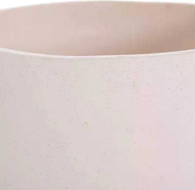 Vazo e brendshme QUAN, fibër-cement, ngjyrë e bardhë, bazë dru tik, Φ40x65cm