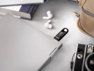 USB memorje SanDisk Ultra Slider SDCZ480-032G-G46 32GB USB-C USB 3.2 Gen 1 e zezë, 1 copë