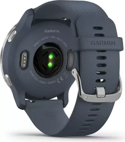 Smartwatch Garmin Venu 2, 45 mm, AMOLED, GPS, Blu/Argjend