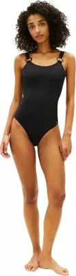 Bikine njëpjesëshe për femra Tommy Hilfiger UW0UW06480, e zezë [Madhësia: S]