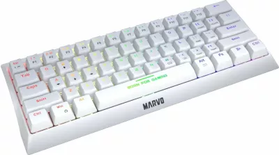 Tastierë mekanike gaming Marvo KG962G Hecate 61R (60%, 61 taste), USB-C, rainbow backlight, e bardhë