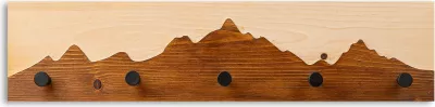 Varëse muri prej druri Wallity, Mountain 4, ngjyrë arre/natyrale
